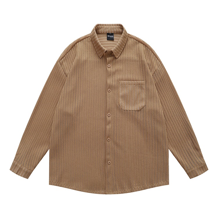 長袖襯衫 鏤空襯衫 簍空 口袋襯衫 寬鬆版型 素面襯衫 韓系穿搭 - SIRPRICE Select Shop-細節圖2