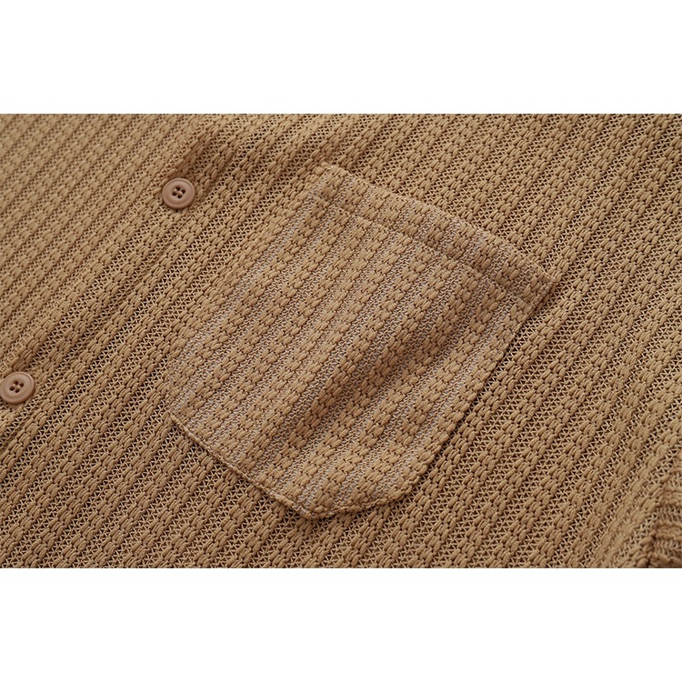 長袖襯衫 鏤空襯衫 簍空 口袋襯衫 寬鬆版型 素面襯衫 韓系穿搭 - SIRPRICE Select Shop-細節圖6