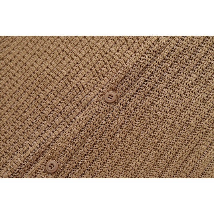 長袖襯衫 鏤空襯衫 簍空 口袋襯衫 寬鬆版型 素面襯衫 韓系穿搭 - SIRPRICE Select Shop-細節圖7