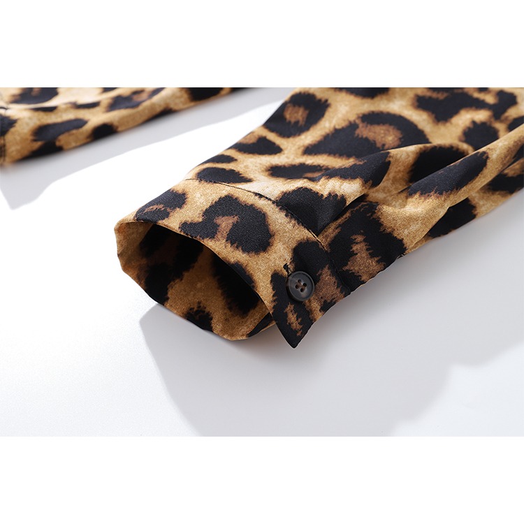 長袖襯衫 花襯衫 豹紋 動物紋 復古 口袋襯衫 襯衫男 休閒襯衫 - SIRPRICE Select Shop-細節圖7