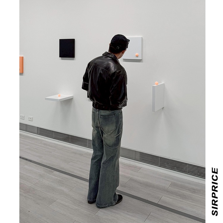 街頭短版 BOXY FIT 皮外套 夾克外套 短寬版型 韓系穿搭 男生外套 - SIRPRICE Select Shop-細節圖9