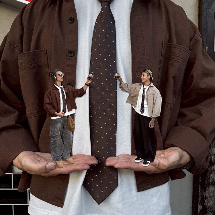 BOXY FIT 短寬重磅水洗襯衫 素面襯衫 韓系穿搭 長袖襯衫 男襯衫 - SIRPRICE Select Shop-細節圖4