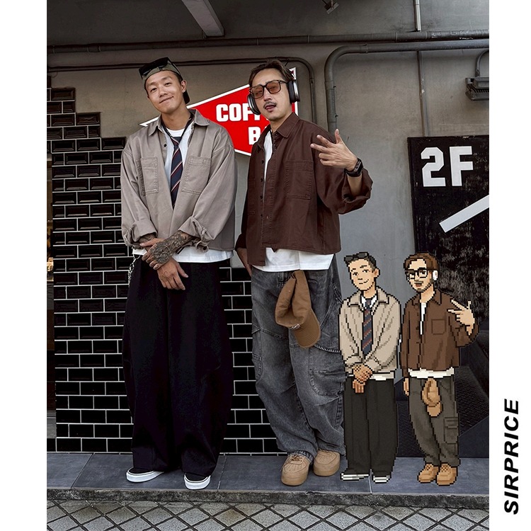 BOXY FIT 短寬重磅水洗襯衫 素面襯衫 韓系穿搭 長袖襯衫 男襯衫 - SIRPRICE Select Shop-細節圖5