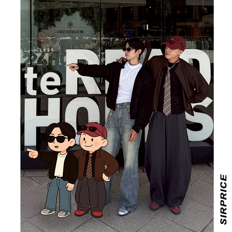 韓風紋理罩衫外套 寬鬆 短版 短寬版型 彈力 透氣 韓系穿搭 男生外套 - SIRPRICE Select Shop-細節圖5