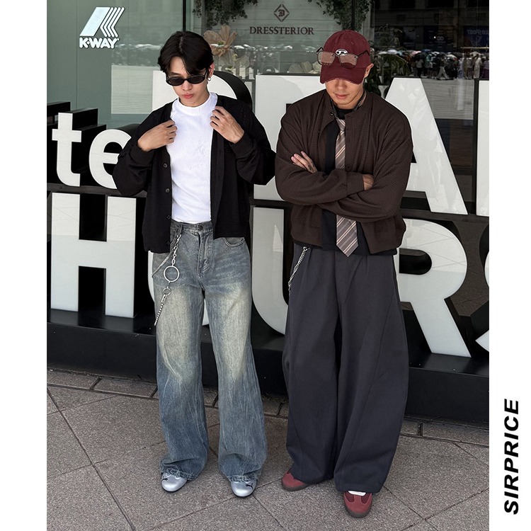 韓風紋理罩衫外套 寬鬆 短版 短寬版型 彈力 透氣 韓系穿搭 男生外套 - SIRPRICE Select Shop-細節圖6