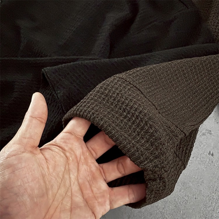 韓風紋理罩衫外套 寬鬆 短版 短寬版型 彈力 透氣 韓系穿搭 男生外套 - SIRPRICE Select Shop-細節圖11