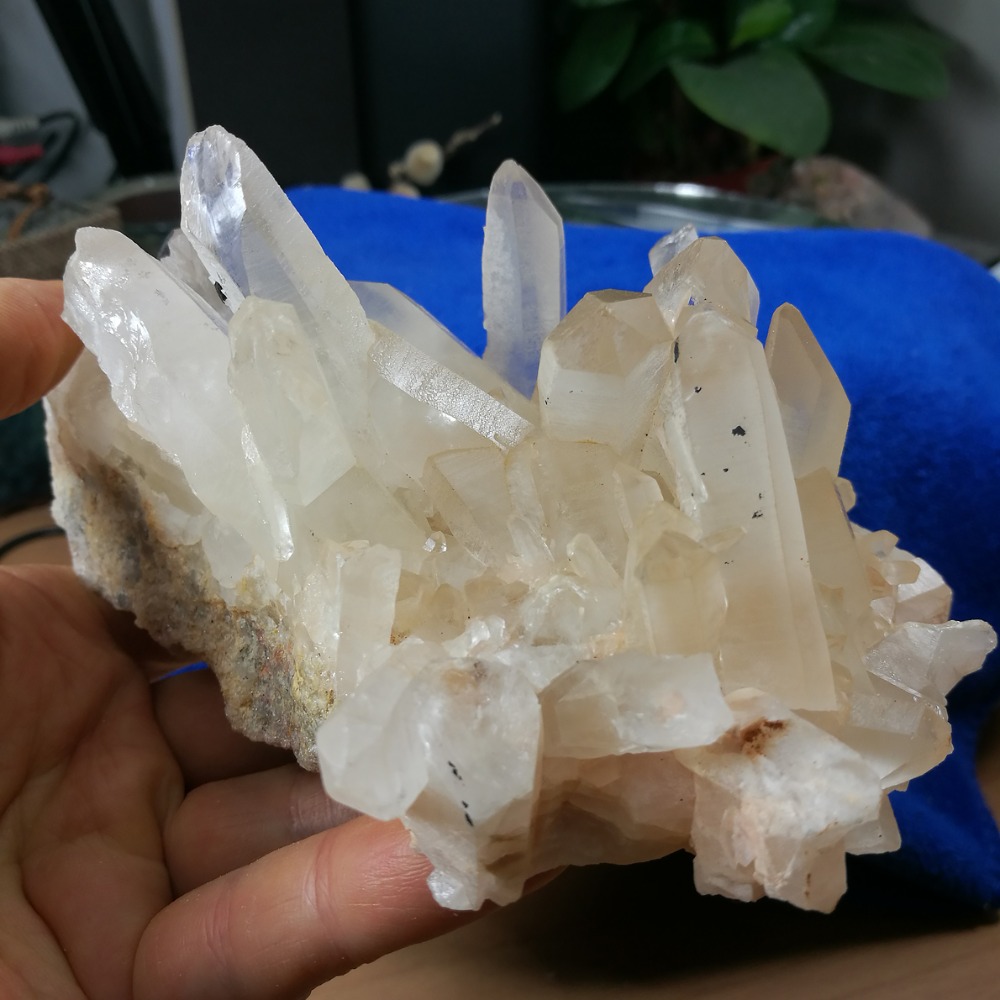 [友克鑫礦業]ac1384約重611g-白水晶簇 水晶柱 原礦-細節圖3