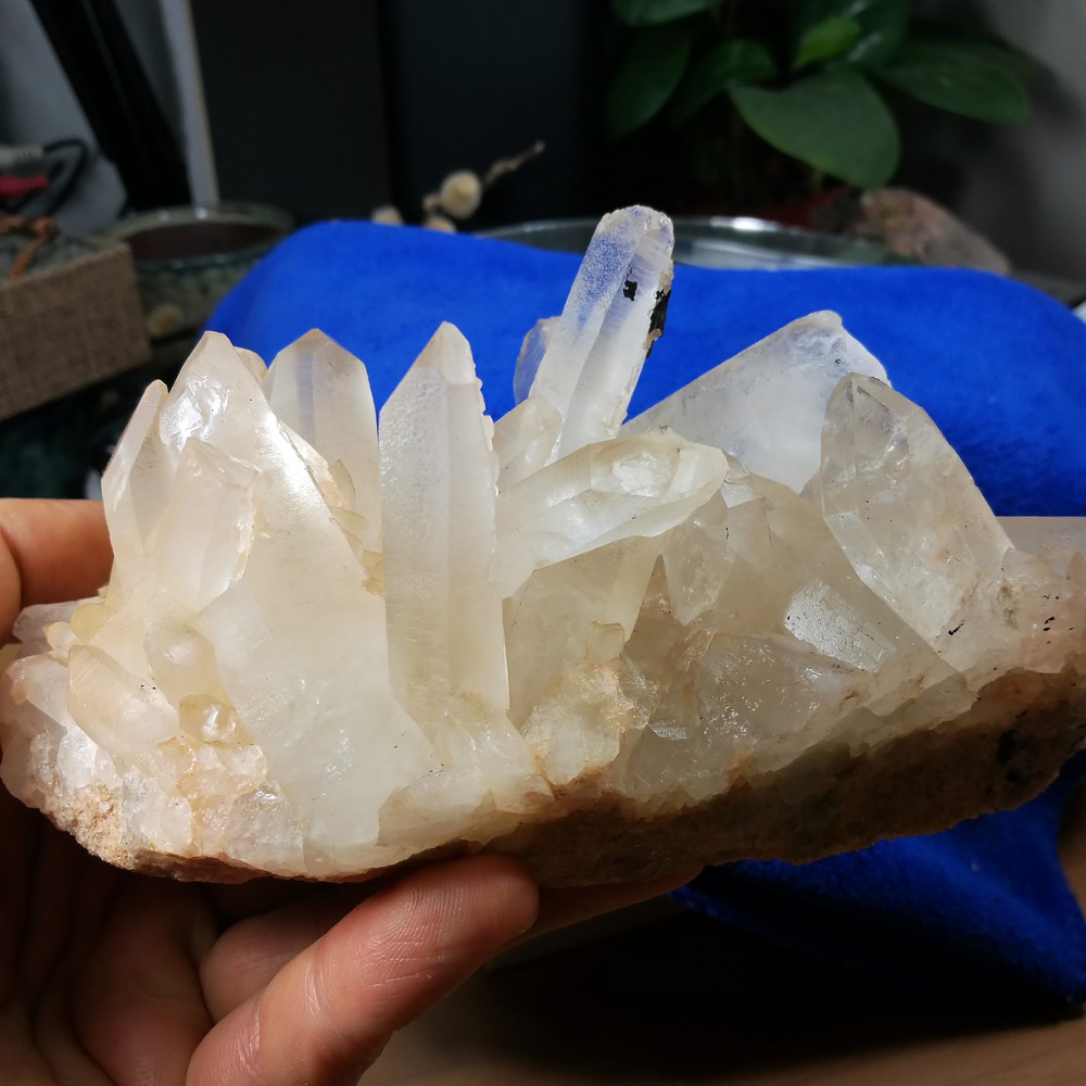 [友克鑫礦業]ac1384約重611g-白水晶簇 水晶柱 原礦-細節圖4