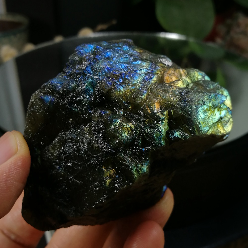 [友克鑫礦業]dg467約重184.3g-拉長石 原礦 未加工 原石 光譜石 Labradorite-細節圖2