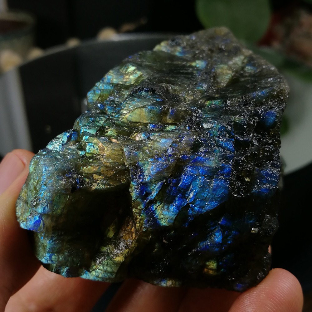 [友克鑫礦業]dg467約重184.3g-拉長石 原礦 未加工 原石 光譜石 Labradorite-細節圖3