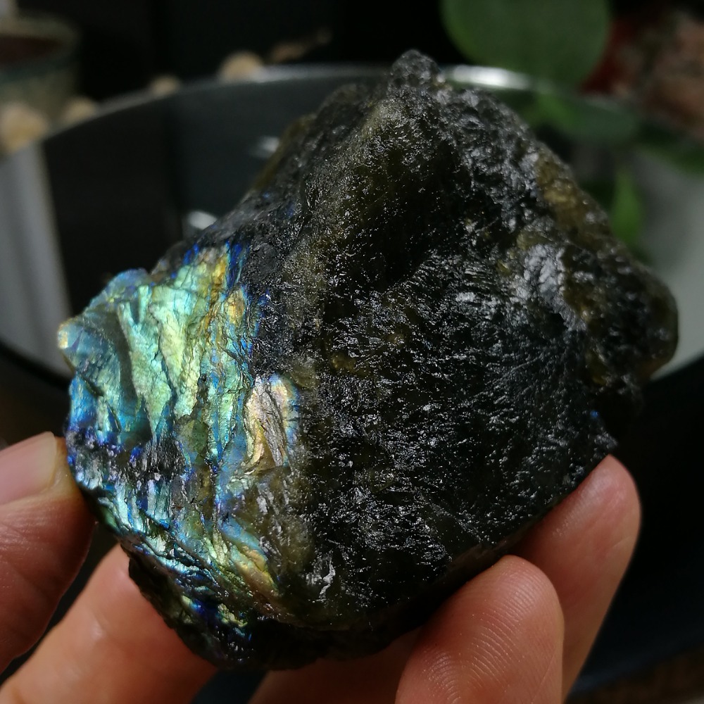 [友克鑫礦業]dg467約重184.3g-拉長石 原礦 未加工 原石 光譜石 Labradorite-細節圖4