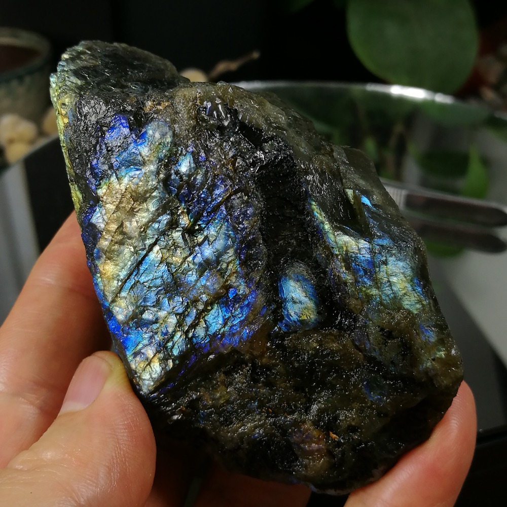 [友克鑫礦業]dg434約重164g-拉長石 原礦 未加工 原石 光譜石 Labradorite-細節圖4