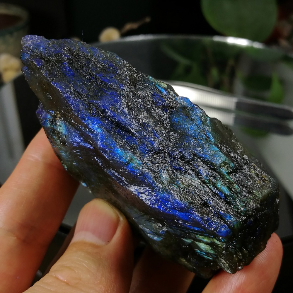 [友克鑫礦業]dg432約重152g-拉長石 原礦 未加工 原石 光譜石 Labradorite-細節圖3