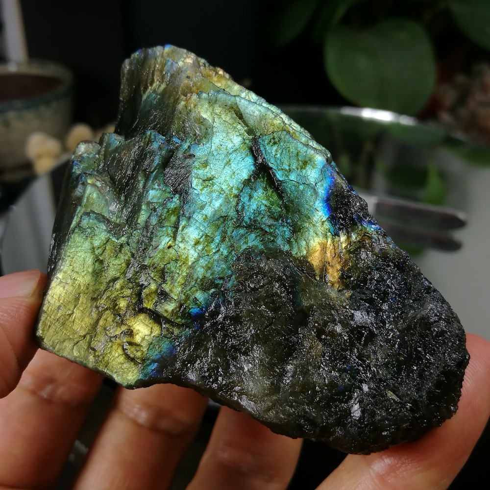 [友克鑫礦業]dg428約重169.7g-拉長石 原礦 未加工 原石 光譜石 Labradorite-細節圖3