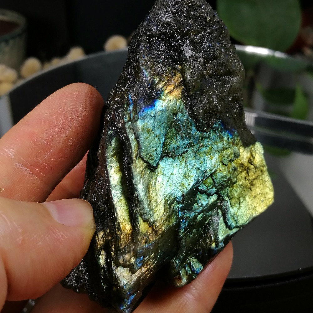 [友克鑫礦業]dg428約重169.7g-拉長石 原礦 未加工 原石 光譜石 Labradorite-細節圖4
