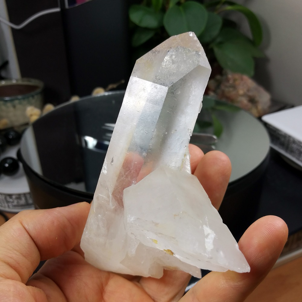 [友克鑫礦業]ac1400約重217g-通靈水晶 大師水晶 白水晶簇 水晶柱 原礦-細節圖5