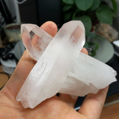 [友克鑫礦業]ac1403約重154.3g-通靈水晶 大師水晶 白水晶簇 水晶柱 原礦