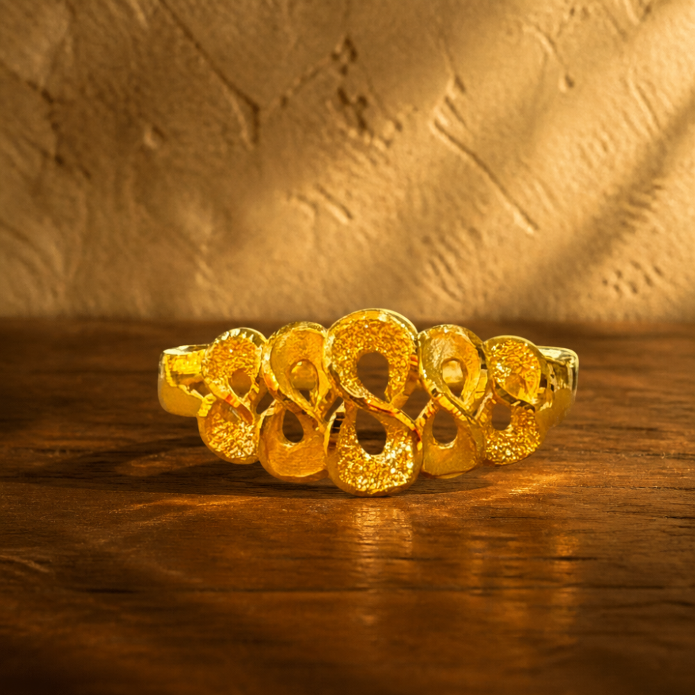 復古雕花黃金戒指 - 精緻時尚的高貴質感，完美搭配日常與婚禮場合！-細節圖2