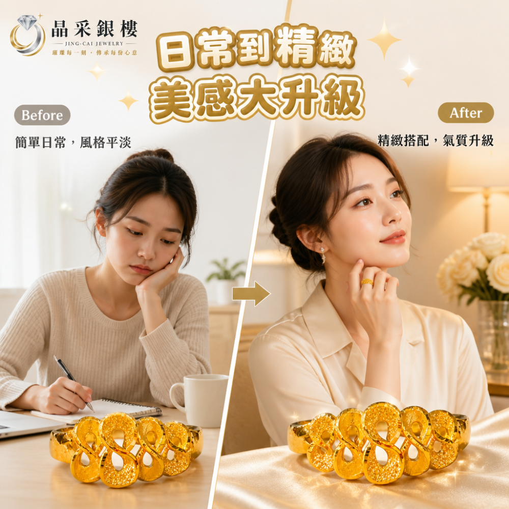 復古雕花黃金戒指 - 精緻時尚的高貴質感，完美搭配日常與婚禮場合！-細節圖16
