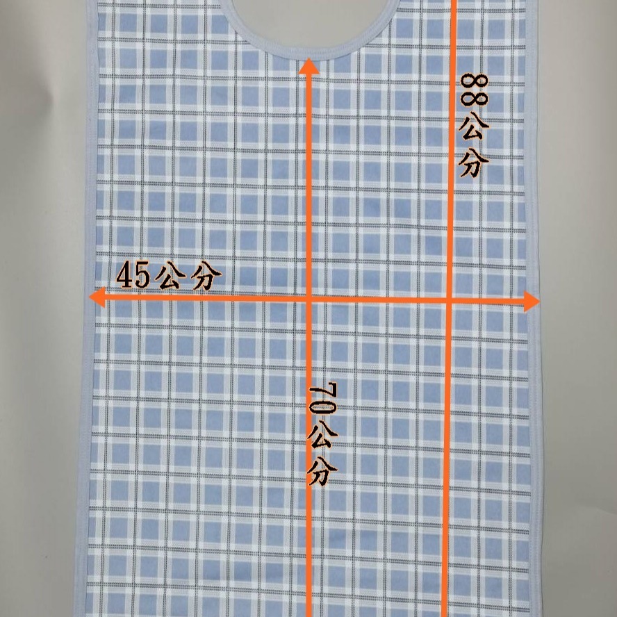 //紫綾坊//台灣出貨 成人 防水 圍兜  【Z001】大人 老人 成人防水圍兜 加大款 可以烘 可以熱水洗-細節圖2