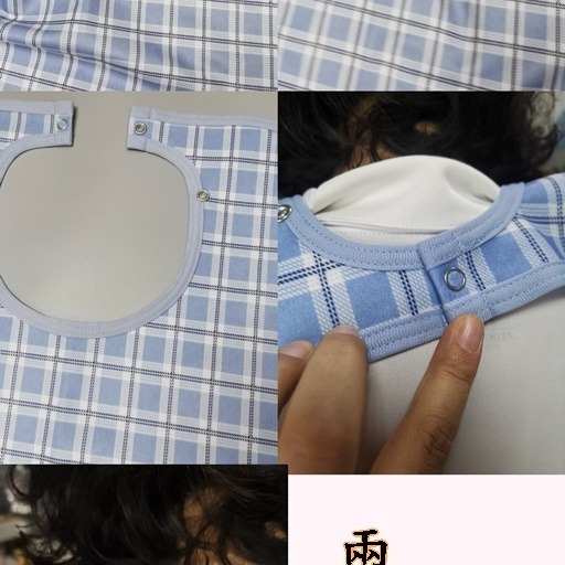 //紫綾坊//台灣出貨 成人 防水 圍兜  【Z001】大人 老人 成人防水圍兜 加大款 可以烘 可以熱水洗-細節圖3