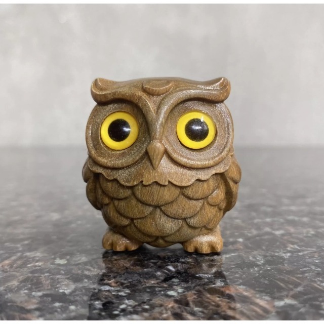天然 綠檀木 愈瘡木 貓頭鷹  沉水手把件 手機吊墜吊飾鑰匙扣  風水擺件 開運招財避邪鎮宅 百分百天然綠檀木正品保證-細節圖4