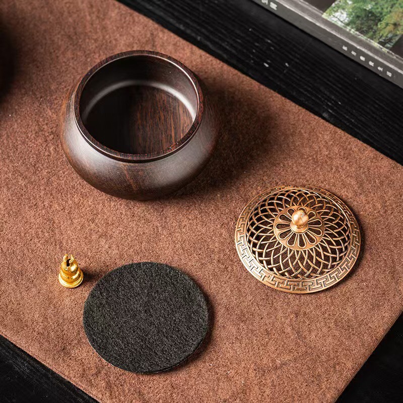 天然 黑檀木 盤香 香爐 黑檀 仿古 博多 香薰爐 香環爐 室內薰香 淨化空氣 百分百天然黑檀黑酸枝正品保證-細節圖9