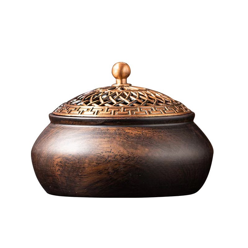 天然 黑檀木 盤香 香爐 黑檀 仿古 博多 香薰爐 香環爐 室內薰香 淨化空氣 百分百天然黑檀黑酸枝正品保證-規格圖9