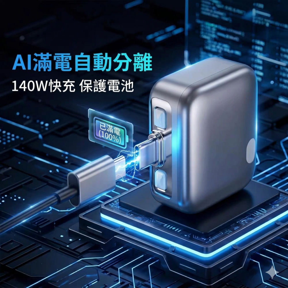 🧵 AI智能滿電自動分離器 滿電分離器 充滿電自動斷電拔出 不挑設備 不挑線 蘋果安卓皆適用 typeC 🧵-細節圖2