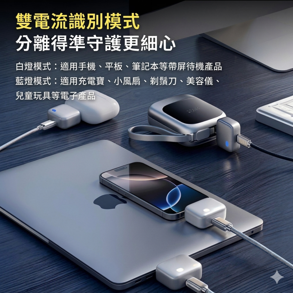 🧵 AI智能滿電自動分離器 滿電分離器 充滿電自動斷電拔出 不挑設備 不挑線 蘋果安卓皆適用 typeC 🧵-細節圖8