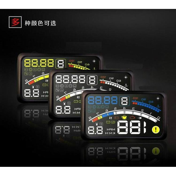 台中昭昭 現貨2025 最新激光爆亮升級版 5.5吋大營幕 OBD2 抬頭顯示器 旗艦版 HUD 水溫 超速警示 油電車-細節圖8