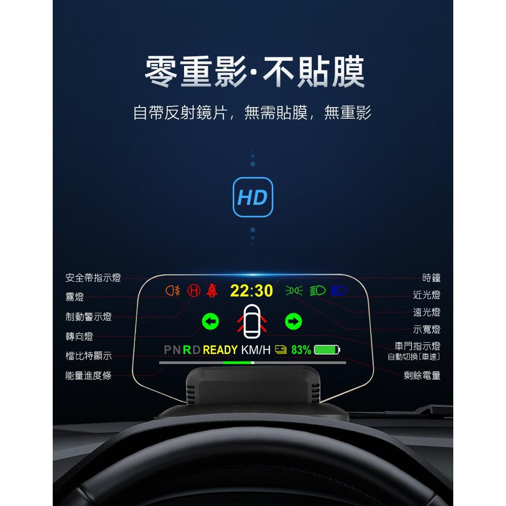 昭昭HUD 台灣出貨 特斯拉 Tesla 導航版 車門警示 電量 檔位 手機連接Google地圖數據 抬頭顯示器-細節圖4