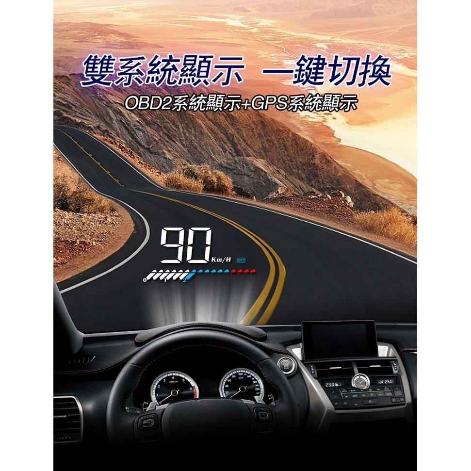 2025新~全車系~衛星 抬頭顯示器 大螢幕HUD 油電車 汽柴油 轎貨車可裝 OBD2 水溫 油耗 電壓 非行車紀錄器-細節圖2