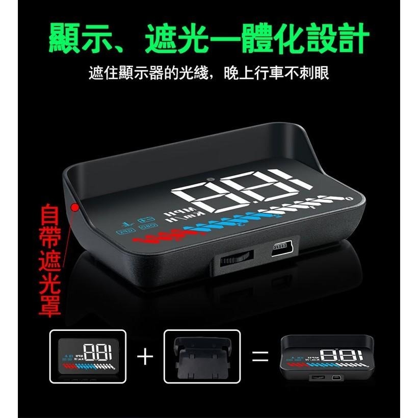 2025新~全車系~衛星 抬頭顯示器 大螢幕HUD 油電車 汽柴油 轎貨車可裝 OBD2 水溫 油耗 電壓 非行車紀錄器-細節圖3