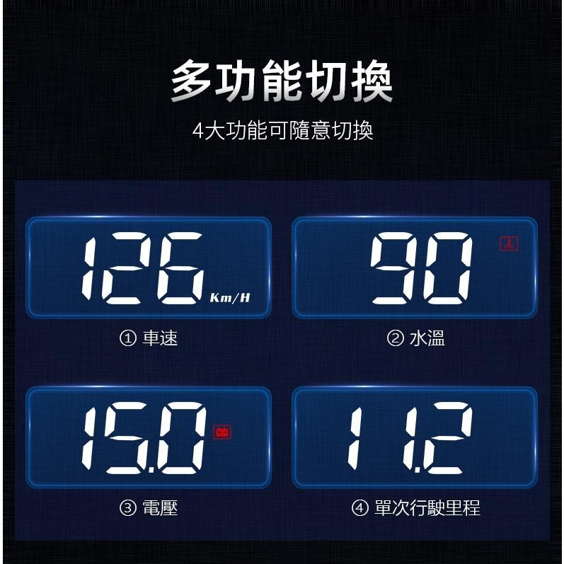 全新升級 2025薄型 抬頭顯示器 HUD 高CP值 OBD2 基本款 自帶遮光罩 TOYOTA 馬自達 國產車-細節圖2