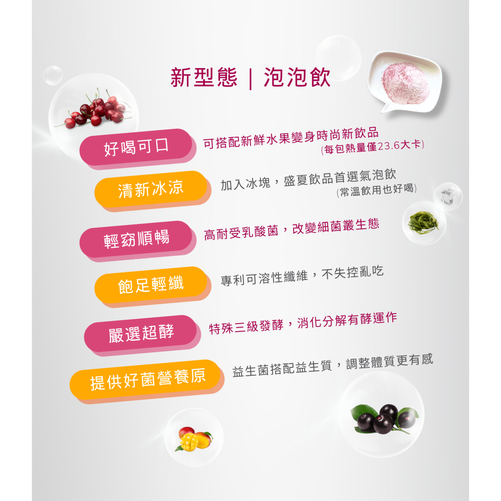 Q.B.H. 輕暢佳人 超效益菌泡泡飲 蔓越莓風味 /  調整腸道菌叢 私密保養-細節圖4