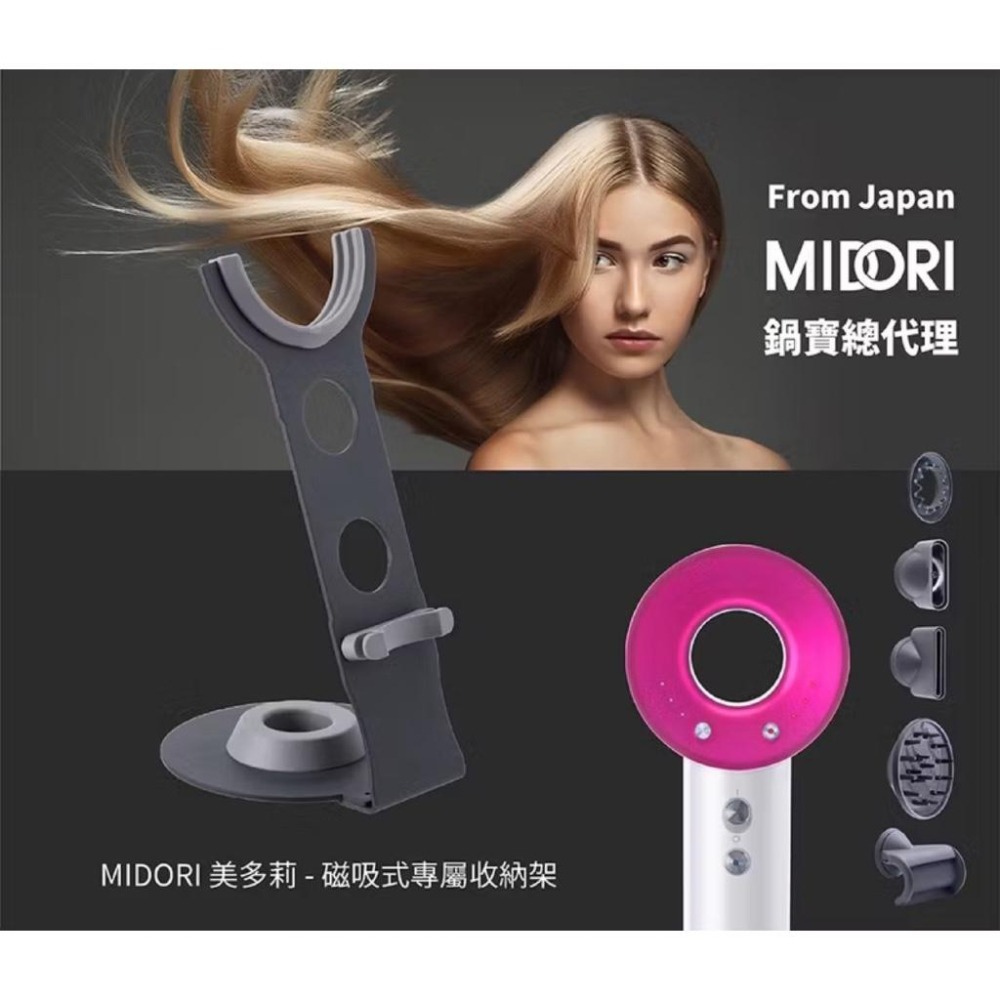 MIDORI美多莉高溫控負離子吹風機-專用磁吸收納架-細節圖2
