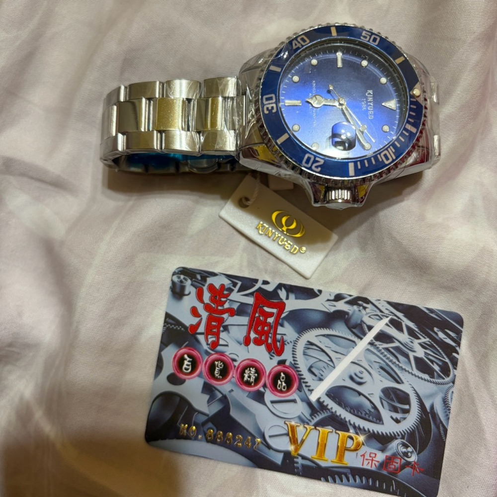 KINYUED 金悅達 國王錶｜藍色 自動機械錶｜男錶｜日期顯示｜鋼帶｜手錶｜水鬼造型｜全新｜送禮｜禮物｜名錶｜流行-細節圖3