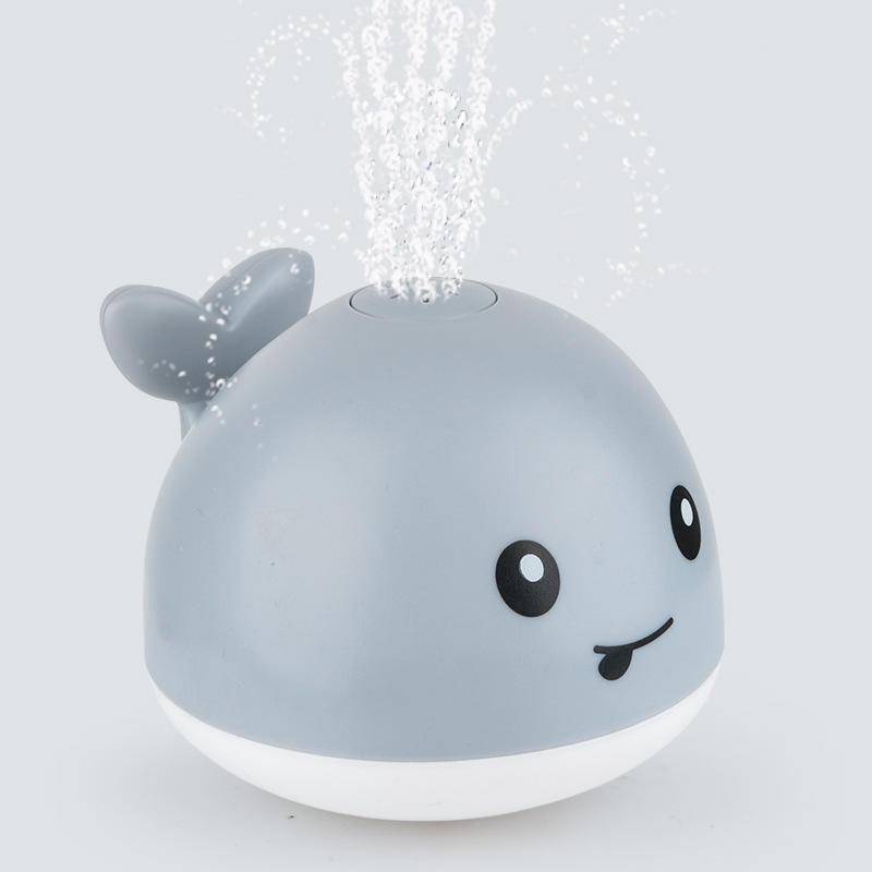 夏日電動感應噴水鯨魚寶寶浴室洗澡玩具帶燈光音樂萬向戲水玩具-細節圖8