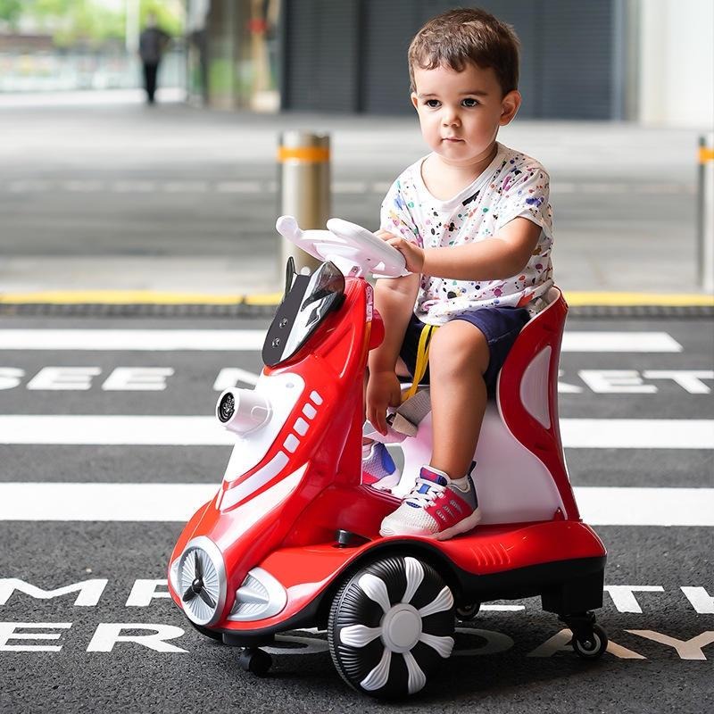 兒童電動車泡泡機平衡車男女孩遙控玩具車可坐嬰兒寶寶四輪漂移車-細節圖2