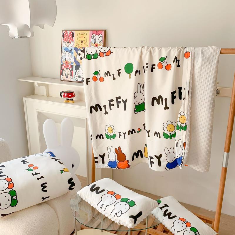 2023新款米兔系列全棉豆豆毯蓋毯四季毯可拆洗豆豆被多功能被套-細節圖7