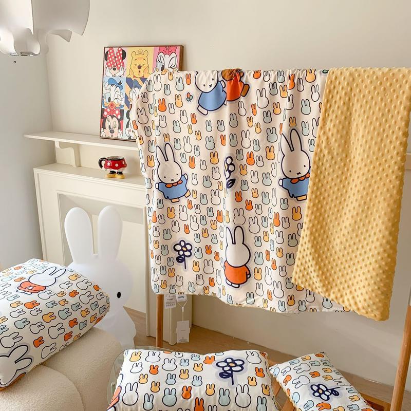 2023新款米兔系列全棉豆豆毯蓋毯四季毯可拆洗豆豆被多功能被套-細節圖8