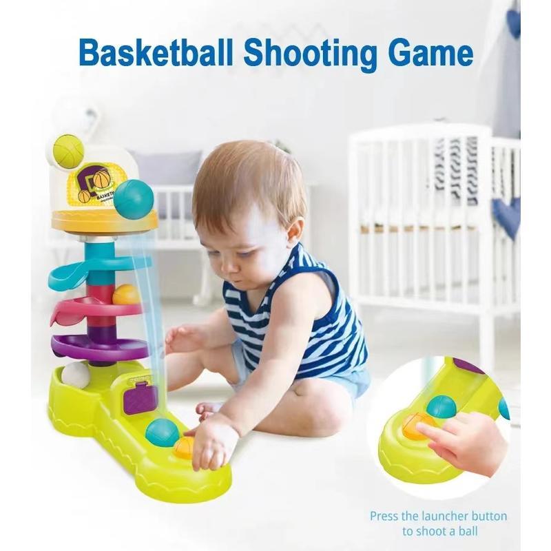 新款嬰兒投籃軌道球益智早期教育轉轉樂滾滾球1-3歲疊疊樂早期教育玩具-細節圖4