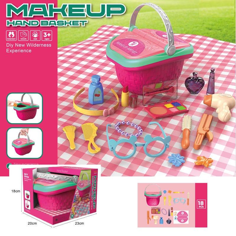 兒童模擬廚房食具食物甜品燒烤披薩套裝過家家野餐手提籃玩具-細節圖7