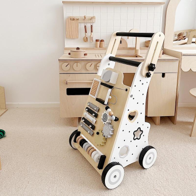 荷蘭寶寶學步車嬰兒手推車防O型腿防側翻助步多功能木制玩具1