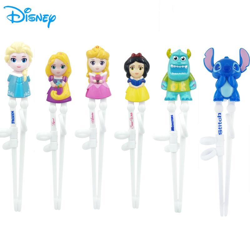 正品迪士尼餐具3D兒童筷子寶寶練習筷304不銹鋼勺子叉餐具盒裝-細節圖5