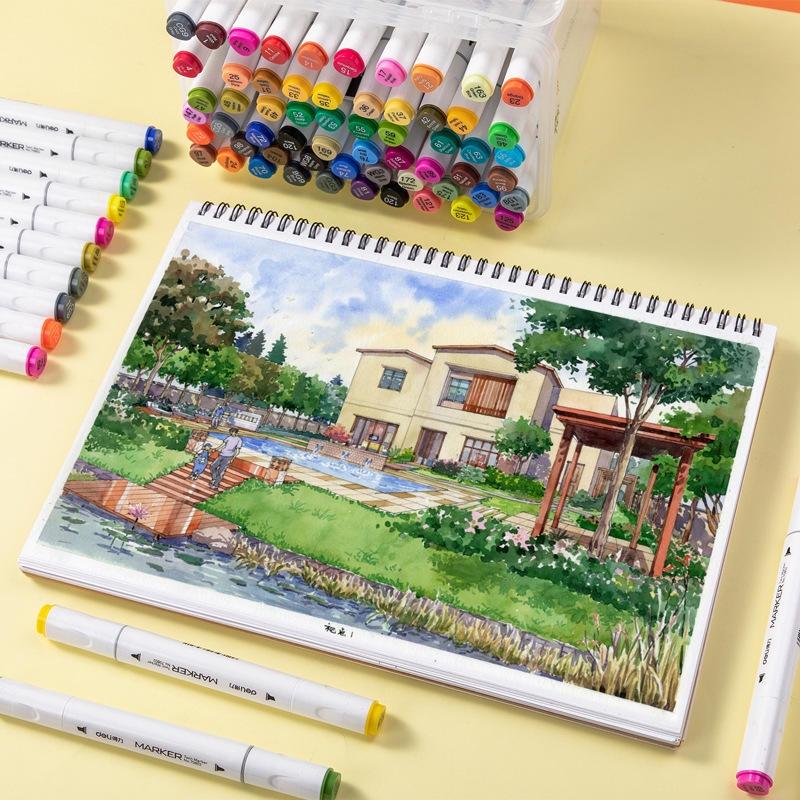 得力正品70802梅克筆48色兒童彩筆畫畫雙頭80色軟頭全套套裝-細節圖4