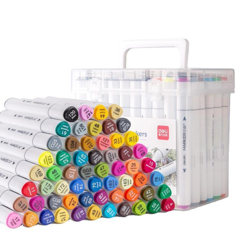 得力正品70802梅克筆48色兒童彩筆畫畫雙頭80色軟頭全套套裝-細節圖5