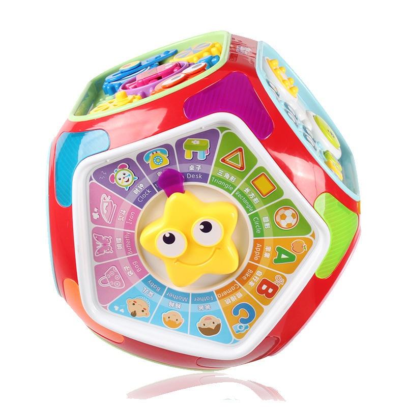寶麗七面體多功能早教益智玩具多面體智慧屋學習屋遊戲桌1406-細節圖2