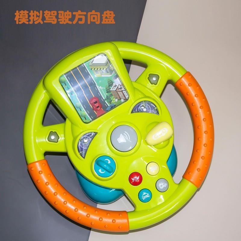 兒童類比駕駛汽車方向盤玩具寶寶益智早教機旋轉副駕駛模擬方向盤-細節圖3